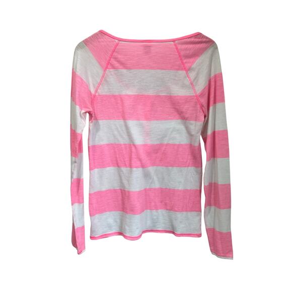 Victoria’s Secret PINK Stripe Long Sleeve Top Y2K Size M - Picture 2 of 7